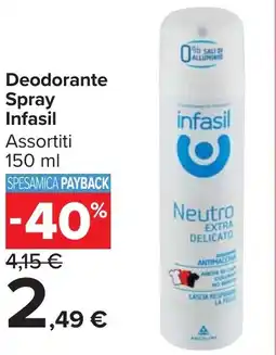 Carrefour Market Deodorante Spray Infasil offerta
