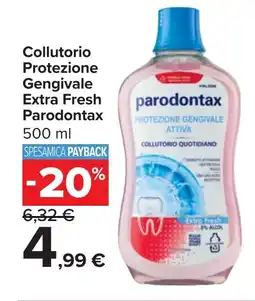 Carrefour Market Collutorio Protezione Gengivale Extra Fresh Parodontax offerta