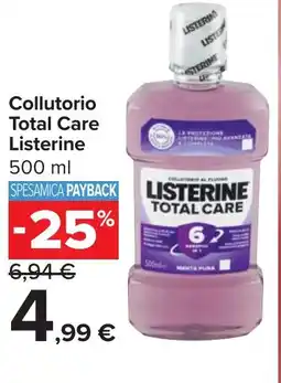 Carrefour Market Collutorio Total Care Listerine offerta