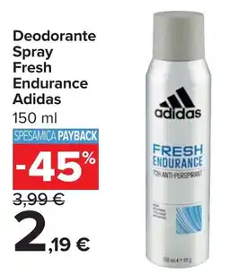Carrefour Market Deodorante Spray Fresh Endurance Adidas offerta