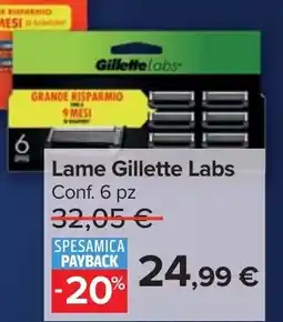 Carrefour Market Lame Gillette Labs offerta