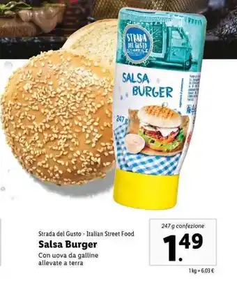 Lidl Strada del Gusto Salsa Burger 247g offerta