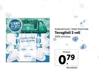 Lidl Strada del Gusto Tovaglioli 2 veli 40 pezzi offerta
