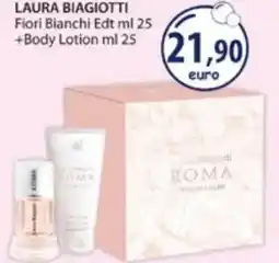 Acqua & Sapone LAURA BIAGIOTTI Fiori Bianchi Edt +Body Lotion offerta