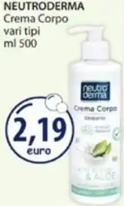 Acqua & Sapone NEUTRODERMA Crema Corpo vari tipi offerta