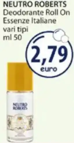 Acqua & Sapone NEUTRO ROBERTS Deodorante Roll On Essenze Italiane vari tipi offerta