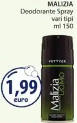 Acqua & Sapone MALIZIA Deodorante Spray vari tipi offerta