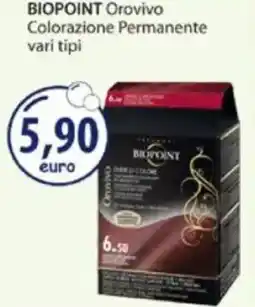 Acqua & Sapone BIOPOINT Orovivo Colorazione Permanente vari tipi offerta