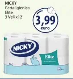 Acqua & Sapone NICKY Carta Igienica Elite 3 Velix12 offerta