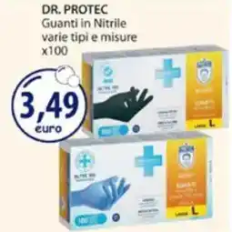 Acqua & Sapone DR. PROTEC Guanti in Nitrile varie tipi e misure x100 offerta