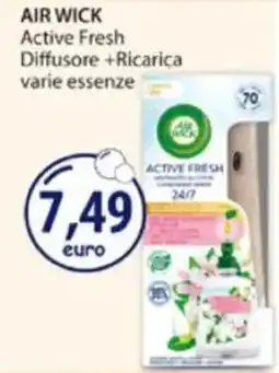 Acqua & Sapone AIR WICK Active Fresh Diffusore + Ricarica varie essenze offerta
