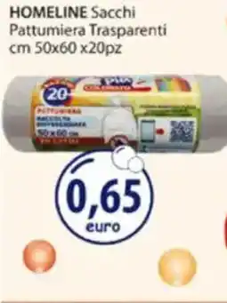 Acqua & Sapone HOMELINE Sacchi Pattumiera Trasparenti cm 50x60 offerta
