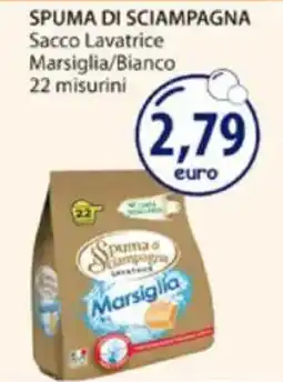 Acqua & Sapone SPUMA DI SCIAMPAGNA Sacco Lavatrice Marsiglia/Bianco offerta