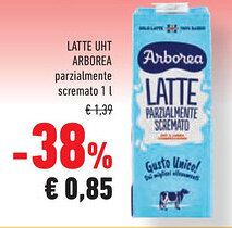 Conad Superstore LATTE UHT ARBOREA parzialmente scremato offerta
