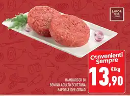 Conad Superstore Hamburger di bovino adulto scottona SAPORI&IDEE CONAD offerta