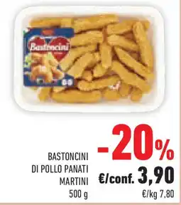 Conad Superstore Bastoncini di pollo panati MARTINI offerta