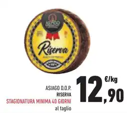 Conad Superstore Asiago d.o.p. riserva stagionatura minima 40 giorni offerta