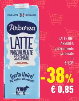Conad Superstore Latte uht ARBOREA parzialmente scremato offerta