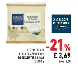 Conad Superstore Mozzarella di bufala campana d.o.p. SAPORI&DINTORNI CONAD offerta