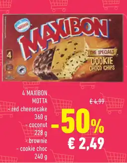 Conad Superstore 4 MAXIBON MOTTA red cheesecake offerta