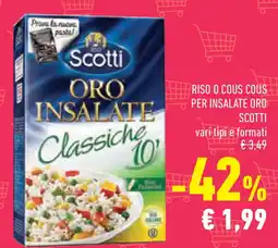 Conad Superstore Riso o cous cous per insalate oro SCOTTI offerta