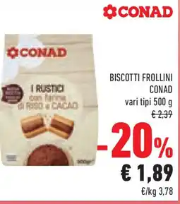 Conad Superstore Biscotti frollini CONAD offerta