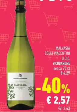 Conad Superstore Malvasia colli piacentini d.o.c. vicobarone secca offerta