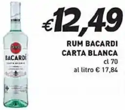 Coal Rum bacardi carta blanca offerta