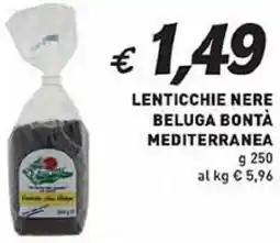Coal Lenticchie nere beluga bontà mediterranea offerta