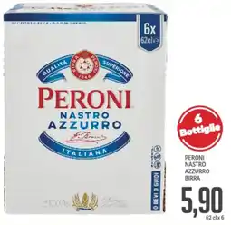 Supermercati Piccolo Peroni nastro azzurro birra offerta
