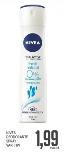 Supermercati Piccolo Nivea deodorante spray vari tipi offerta