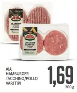 Supermercati Piccolo AIA hamburger tacchino/pollo vari tipi offerta