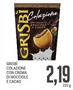 Supermercati Piccolo Grisbì colazione con crema di nocciole e cacao offerta