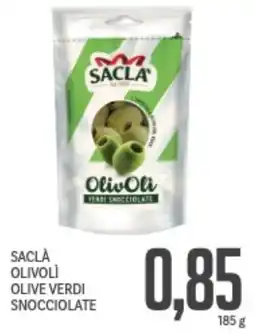 Supermercati Piccolo Saclà olivoli olive verdi snocciolate offerta