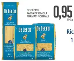 Supermercati Piccolo De cecco pasta di semola formati normali offerta