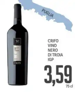 Supermercati Piccolo Crifo vino nero di troia IGP offerta