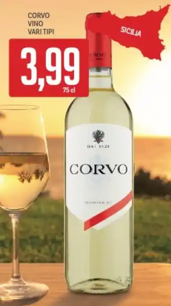 Supermercati Piccolo Corvo vino vari tipi offerta