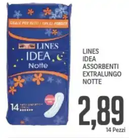 Supermercati Piccolo Lines idea assorbenti extralungo notte offerta