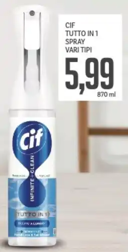Supermercati Piccolo Cif tutto in 1 spray vari tipi offerta