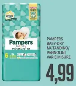 Supermercati Piccolo Pampers baby-dry mutandino/ pannolini varie misure offerta