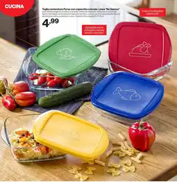 In'S Mercato Teglia contenitore Pyrex con coperchio colorato Linea "No Spreco" offerta