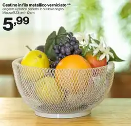 In'S Mercato Cestino in filo metallico verniciato offerta