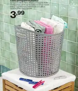 In'S Mercato Cesto portapanni in plastica offerta