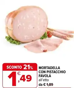 Iperal Mortadella con pistacchio favola offerta