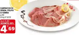 Iperal Carpaccio di spada, polpo o tonno offerta