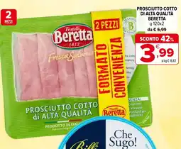 Iperal Prosciutto cotto di alta qualita BERETTA offerta