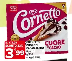 Iperal Cornetto cuore di cuore cacao ALGIDA offerta