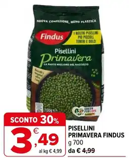 Iperal Pisellini primavera FINDUS offerta