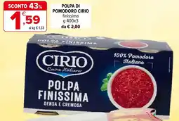 Iperal Polpa di pomodoro CIRIO offerta