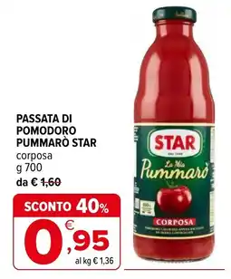 Iperal Passata di pomodoro pummarò STAR offerta